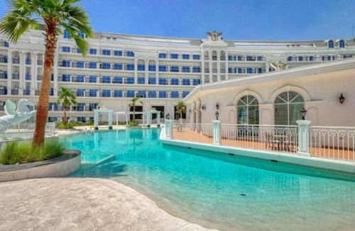 Al Barsha Apartment | 1BR Private Lagoon Resort Escape & Sunset Balcony By Green Sky Holiday Homes