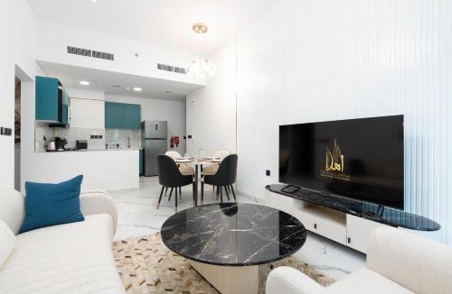 Al Barsha Apartment | Ahlan HH - Exclusive 2-BR Apartment in Opalz by Danube - Balcony with Mini Pool