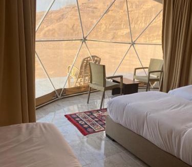 Wadi Rum Bed & Breakfast | Wadi Rum Rimal View Camp Panoramic View
