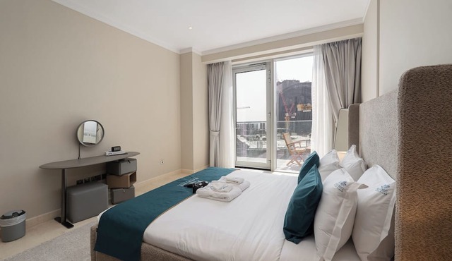 Balcony with City View 2 Bedroom - JLT Dubai Close to Metro & Marina by Heaven Crest Vacation Homes